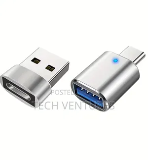 Usb-a To Usb-c Adapter With Otg Charging Converter, 2 Piece Pack
