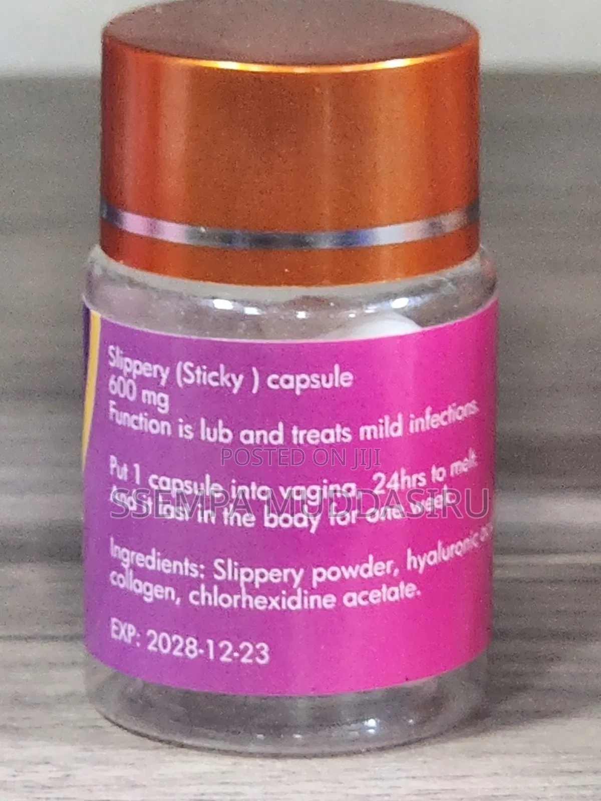 Slippery Wetness Capsules, 600mg,7 Counts Vaginal Suppositories