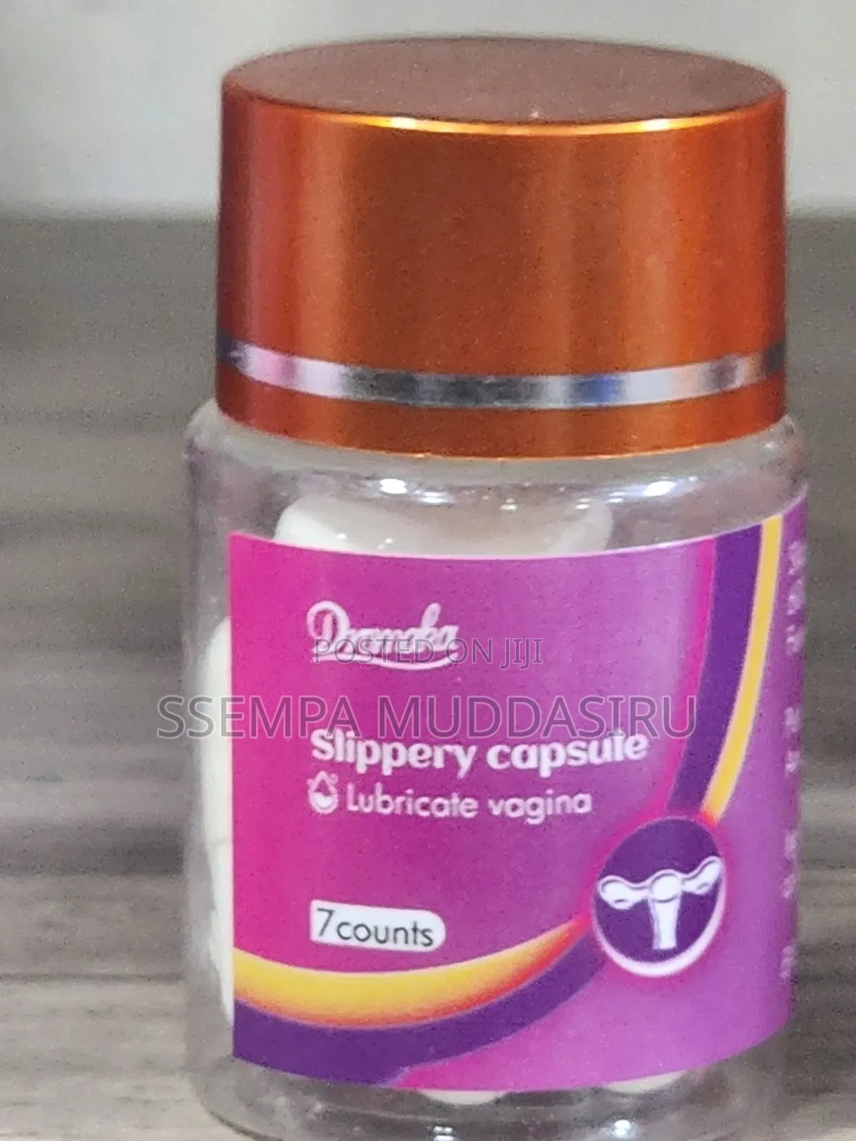 Slippery Wetness Capsules, 600mg,7 Counts Vaginal Suppositories