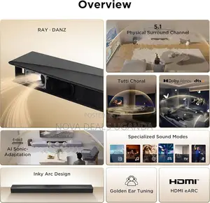 TCL Soundbar Q65h 5.1ch 580w Dolby Atmos Wireless Subwoofer