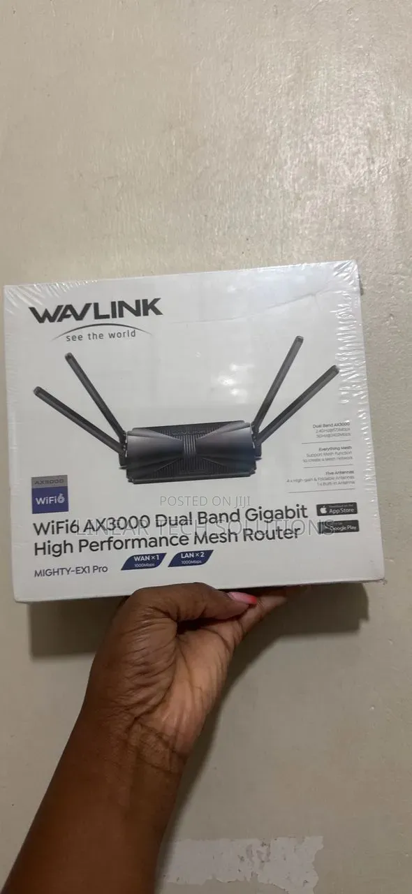 Wavlink Mighty-Ex1 Pro Wi-Fi 6 Ax3000 Dual-Band Gigabit Mesh Router