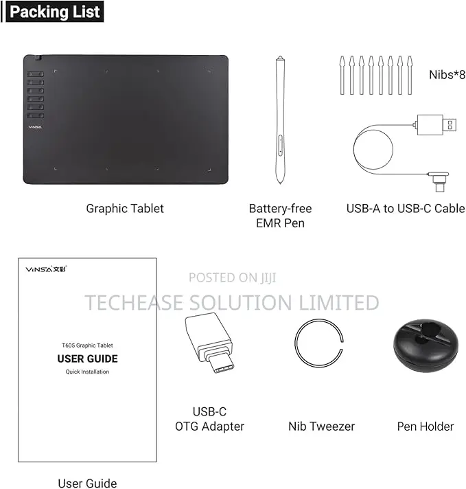 T906 Graphics Drawing Tablet –16,384 Pressure Levels, 250 × 156mm Area