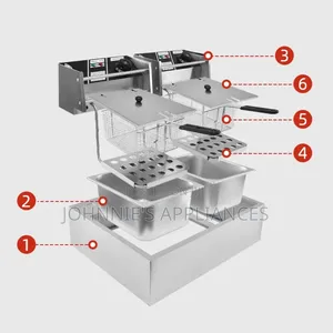 6l Saarch Double Electric Deepfryer