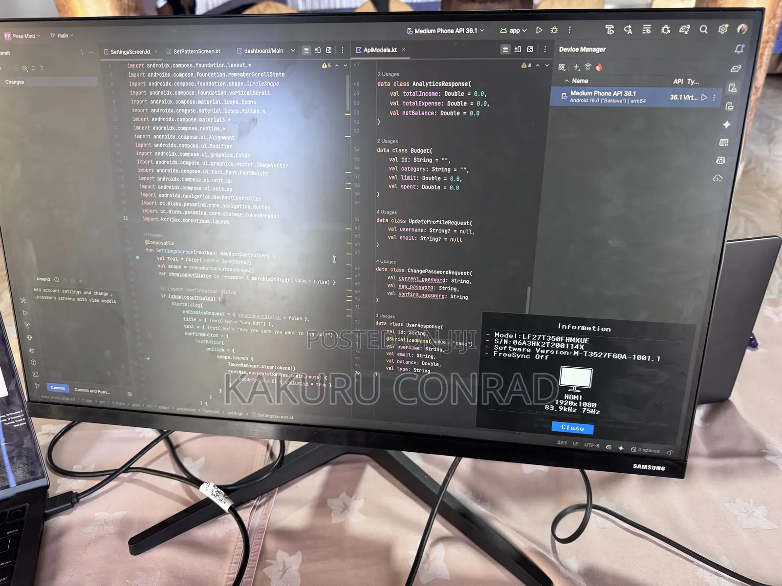 27" Samsung Monitor With Ips Panel and Borderless Design