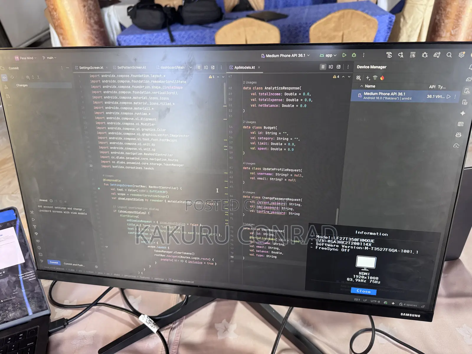 27" Samsung Monitor With Ips Panel and Borderless Design