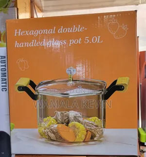 5-Litre Clear Glass Cooking Pot