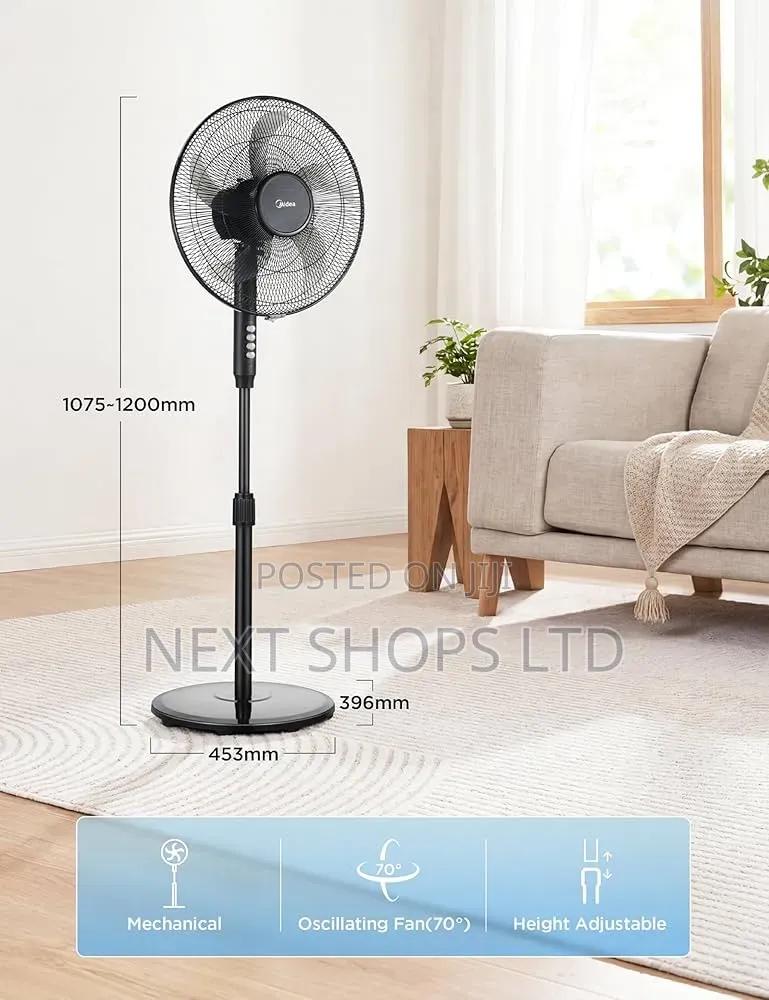 Pedestal Stand Fan/Pedestal Fan/Stand Fans/Black Fans