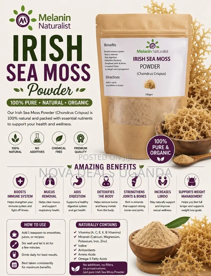 100% Pure Organic Irish Seamoss Powder-Immune Booster 100gms