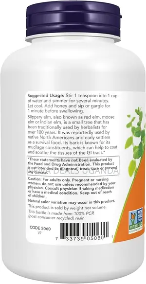 Now Foods - Slippery Elm Powder, Vegetarian Anti-Fungal Supplement 4oz