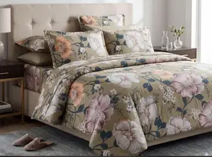 Flowered Bedcover Set 5*6
