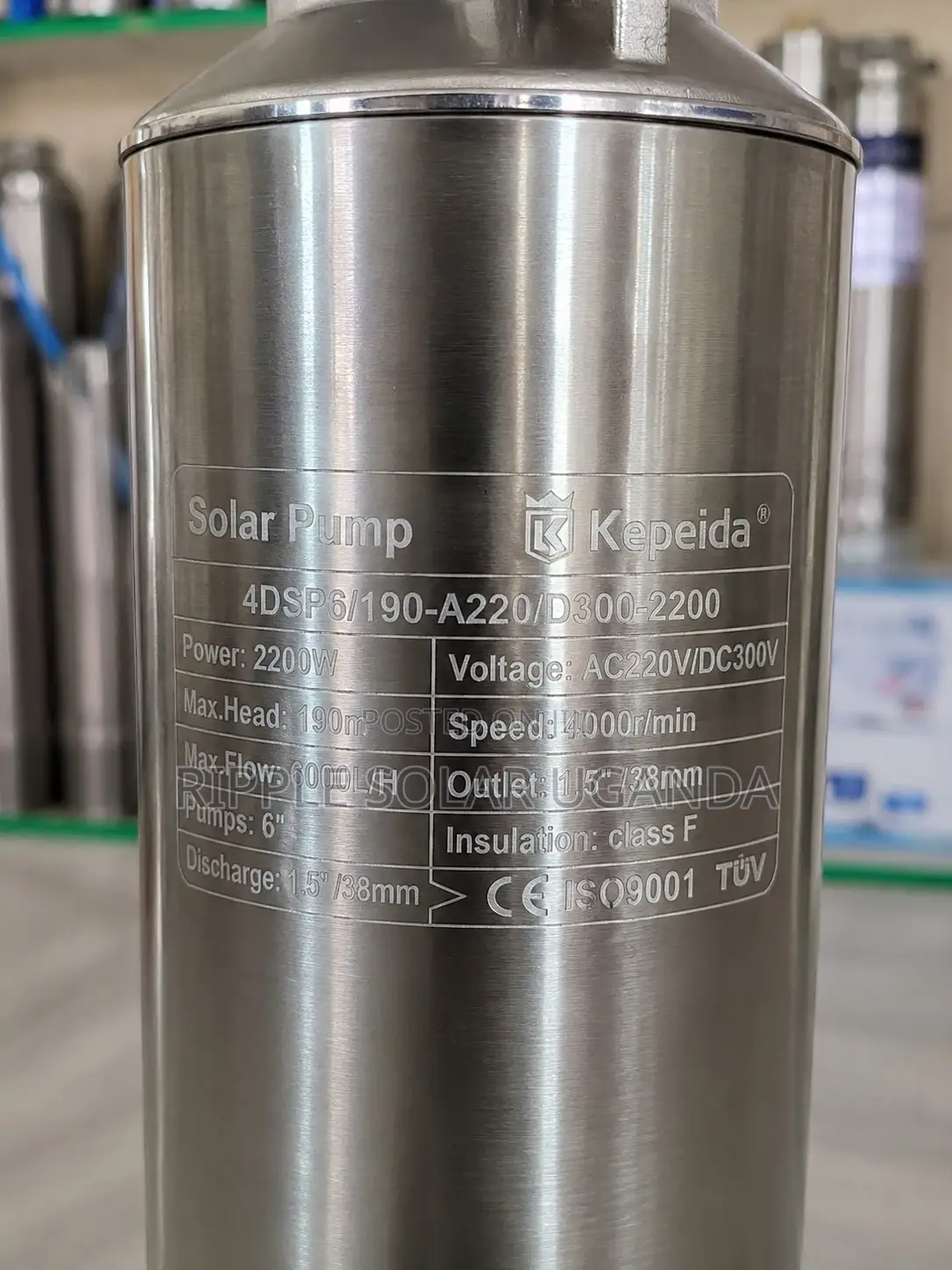 2200w Solar Borehole Water Pump 190m Head Ac/Dc 8000l/H