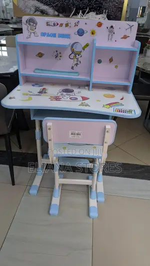 Childern Ergonomic Study Space Desk Table Aset
