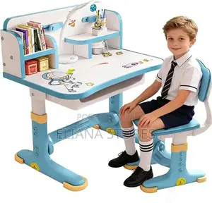 Childern Ergonomic Study Space Desk Table Aset