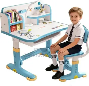 Childern Ergonomic Study Space Desk Table Aset