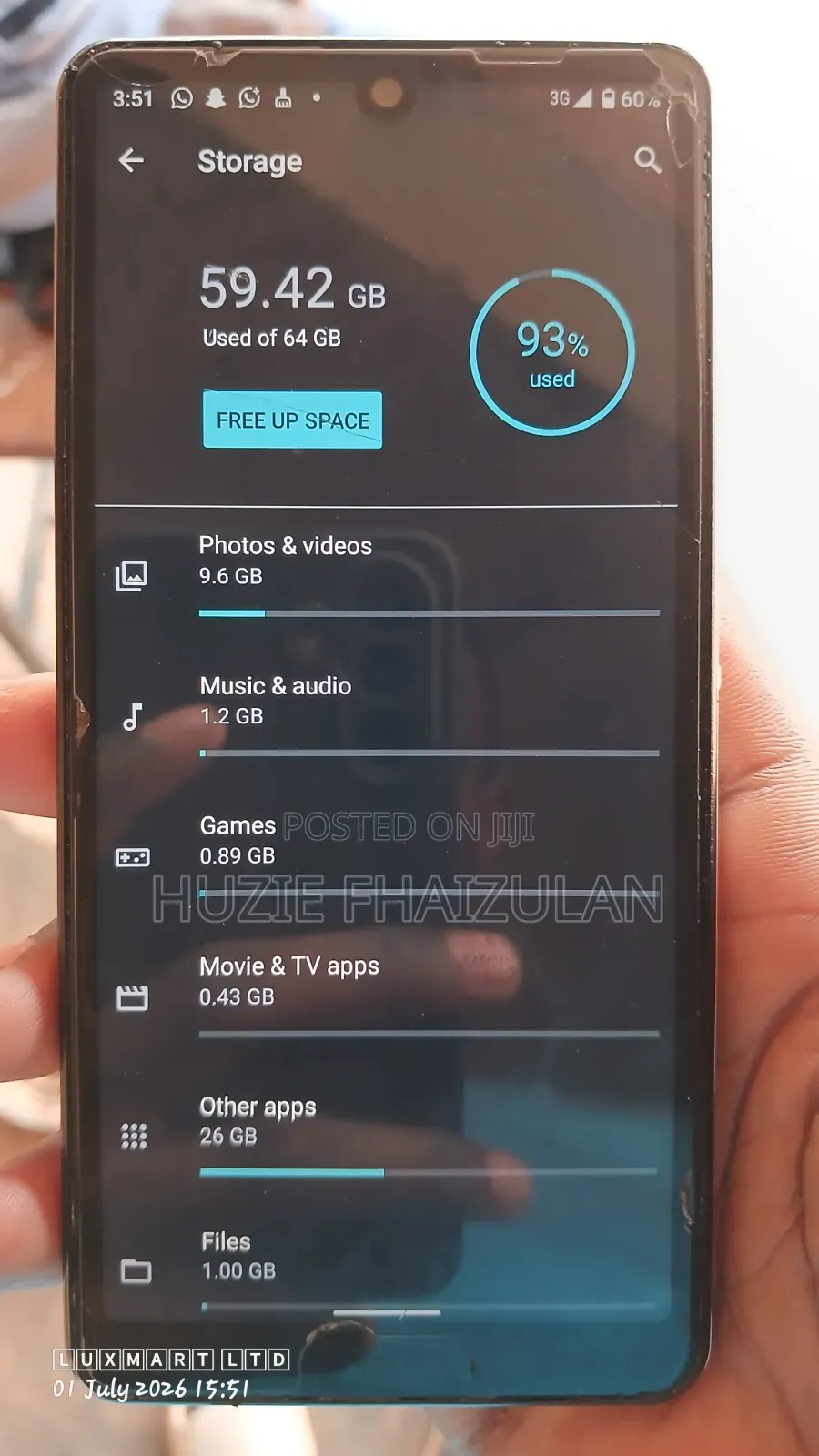 Sharp Aquos sense5G 64 GB Pink