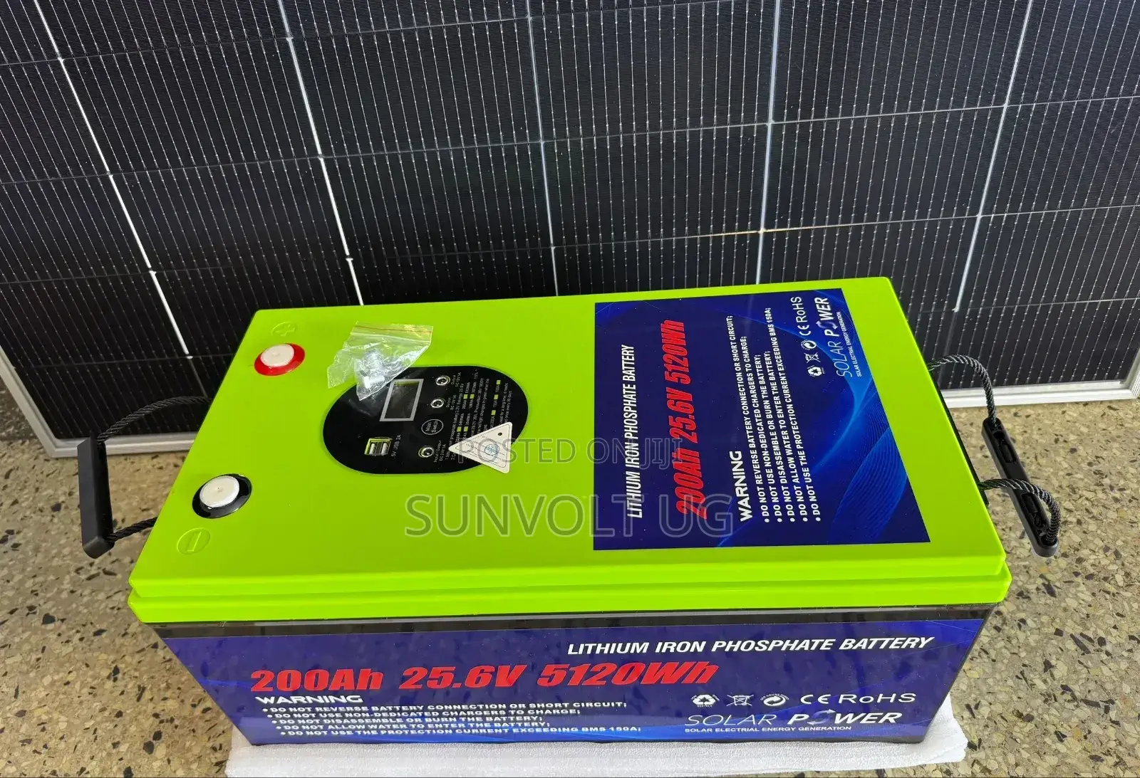200ah/25.6v/5120wh Lithium Iron Phosophate Battery.
