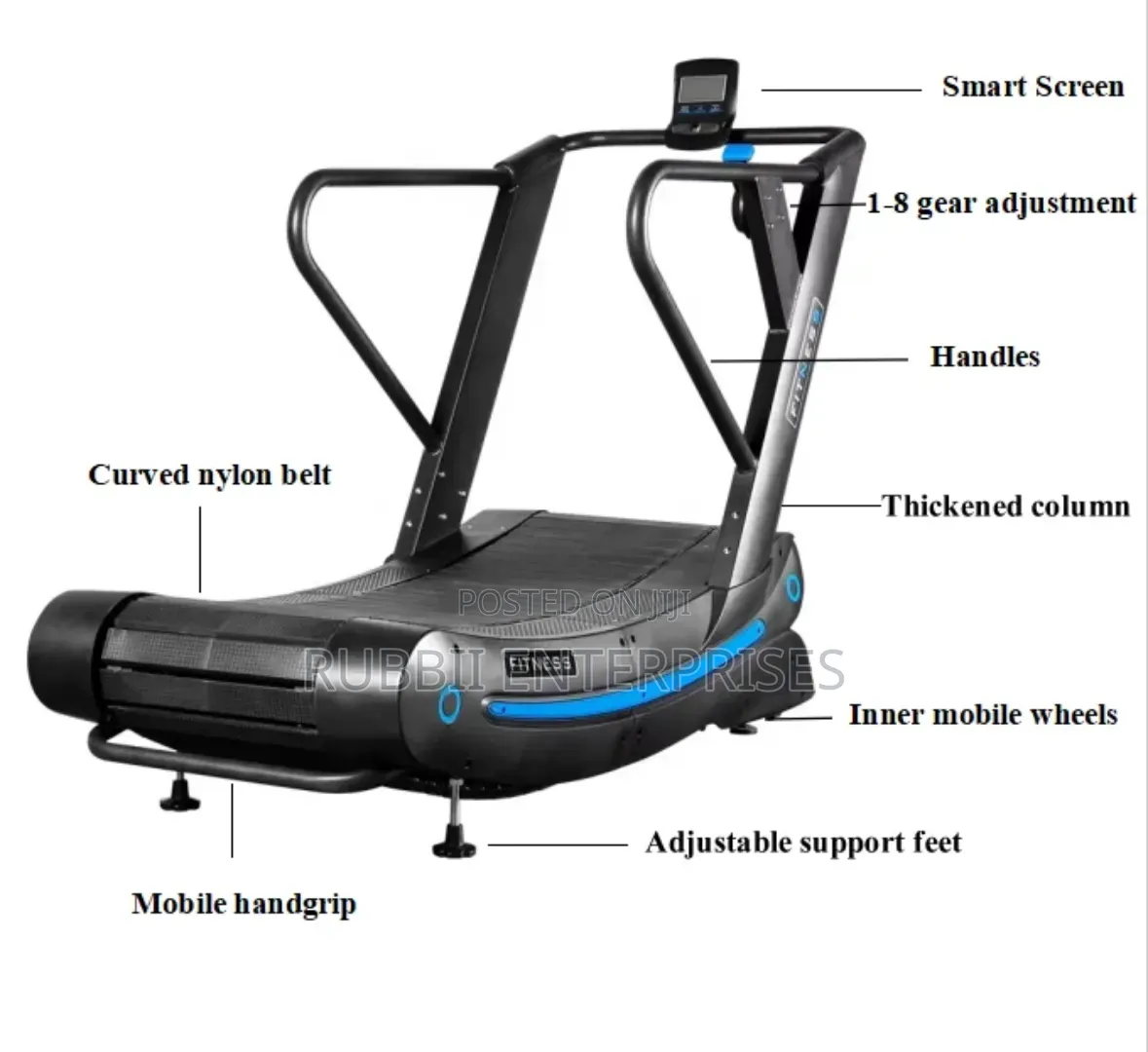 Commercial Self-Powered Curved Manual