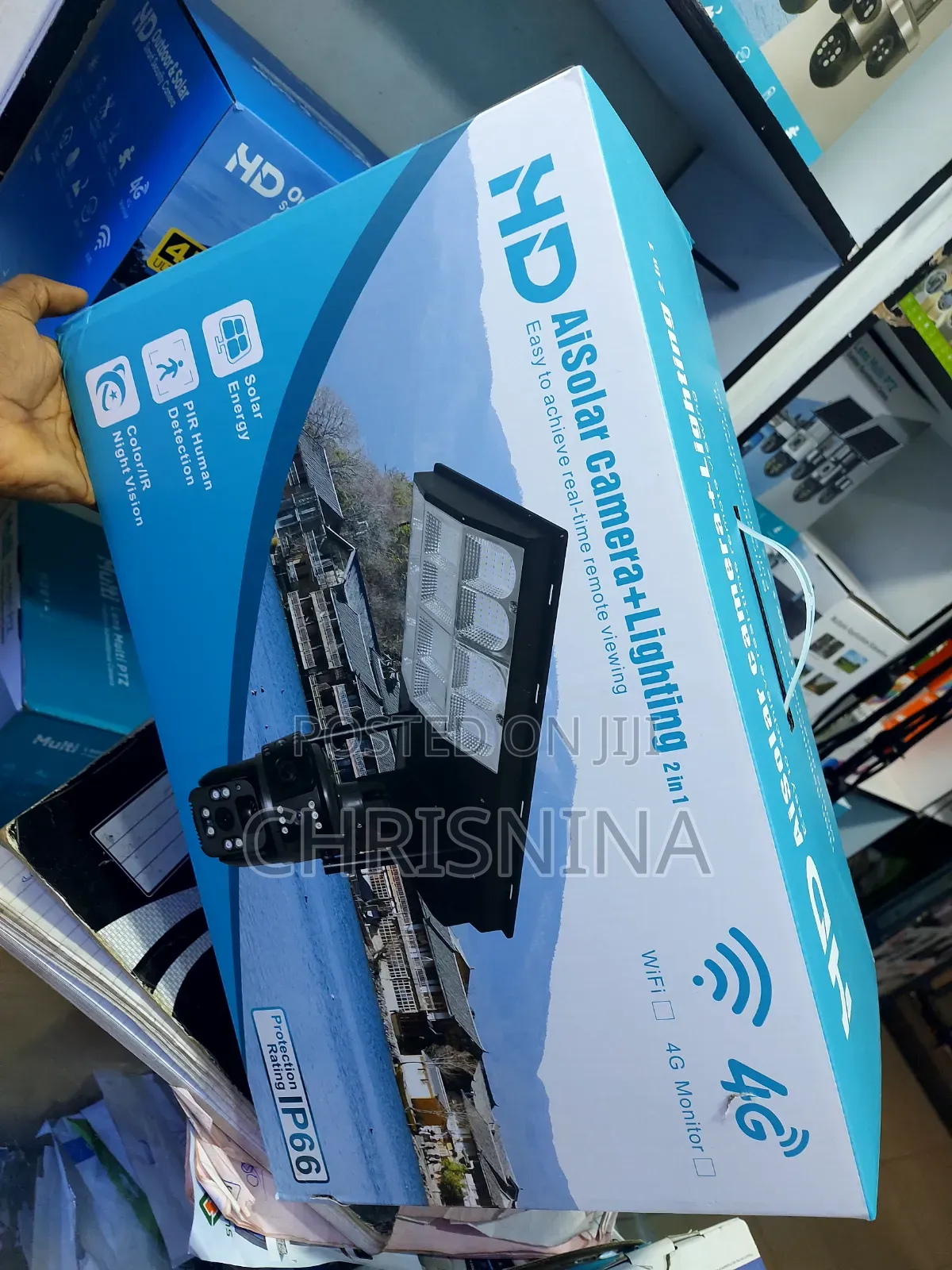 2-in-1 Ai Solar Security Camera + 450w High-Power Led Street Light