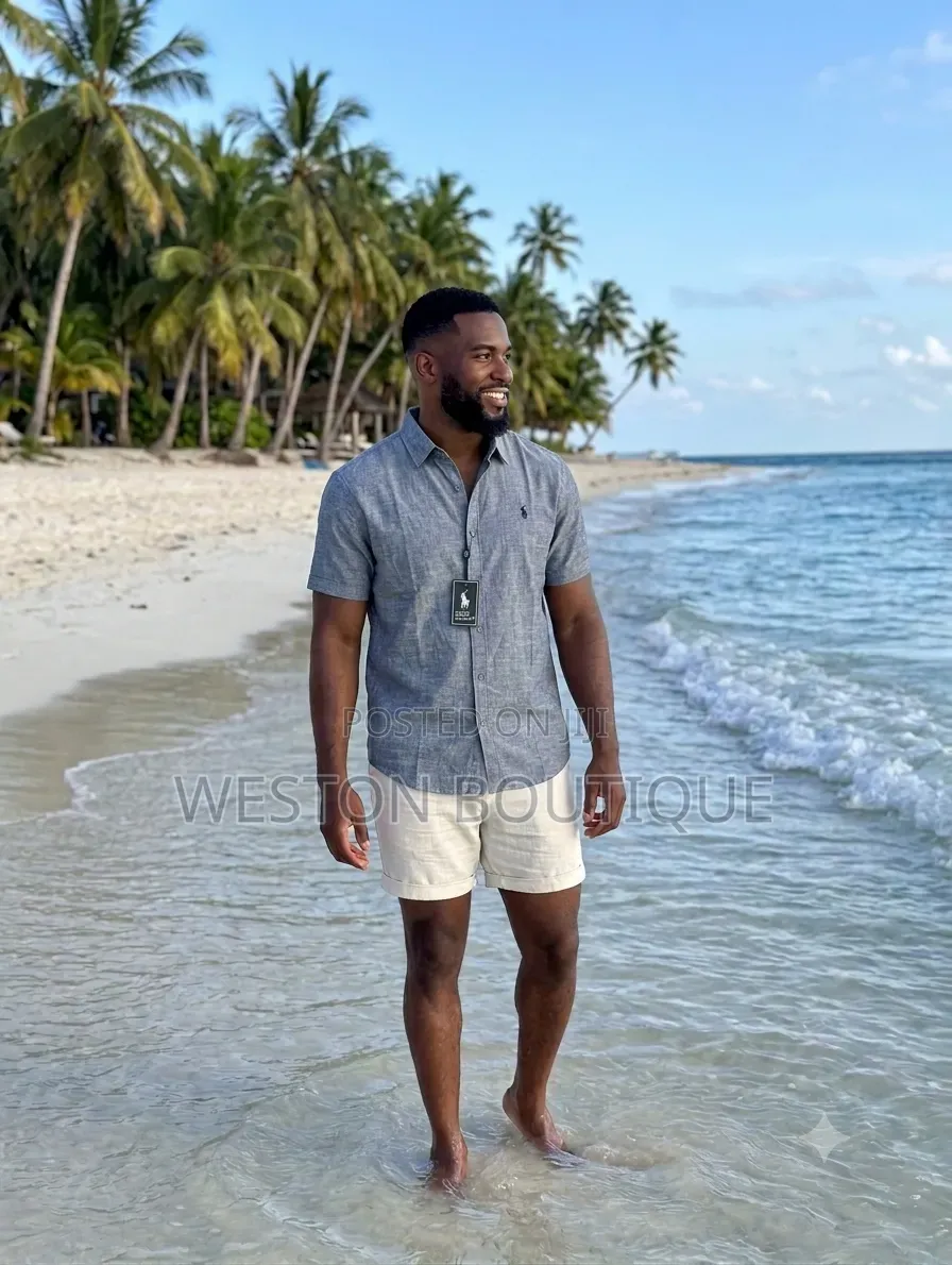 Yellow Beach Wear Linen Two Piece Available