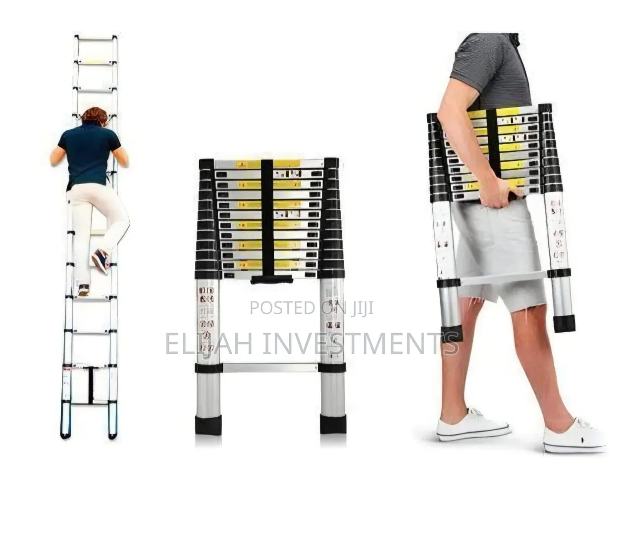 3.2-Meter (Approx. 10.5 Ft) Aluminum Telescopic Extension Ladder
