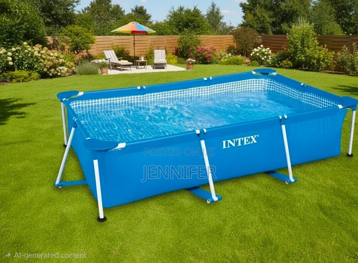 2.6m X 1.6m X 65cm Rectangular Steel Frame Intex Swimming Pool