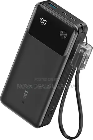 Anker 30w Powerbank 20000mah Portablecharger With Built-in Usb-C Cable