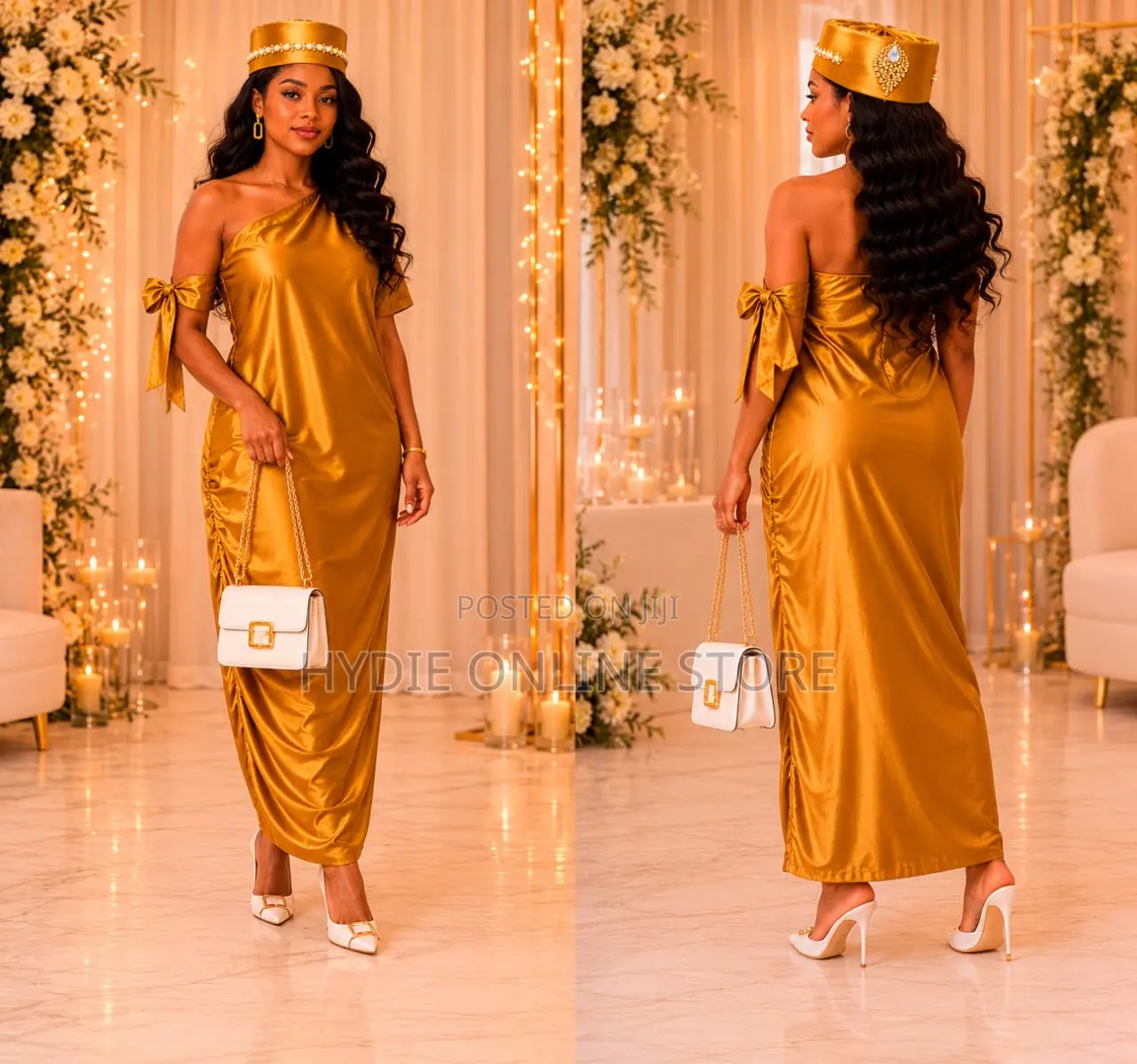 Golden Dress Two Piece