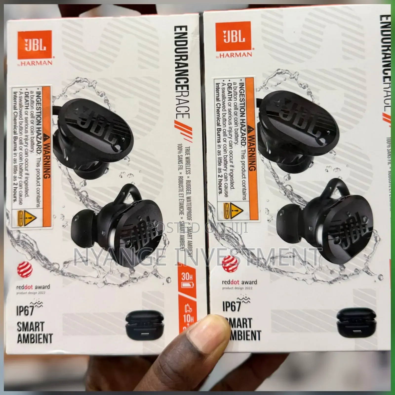JBL Endurance Race 2 - Waterproof, Ports Wireless Earbuds With 4 Mics