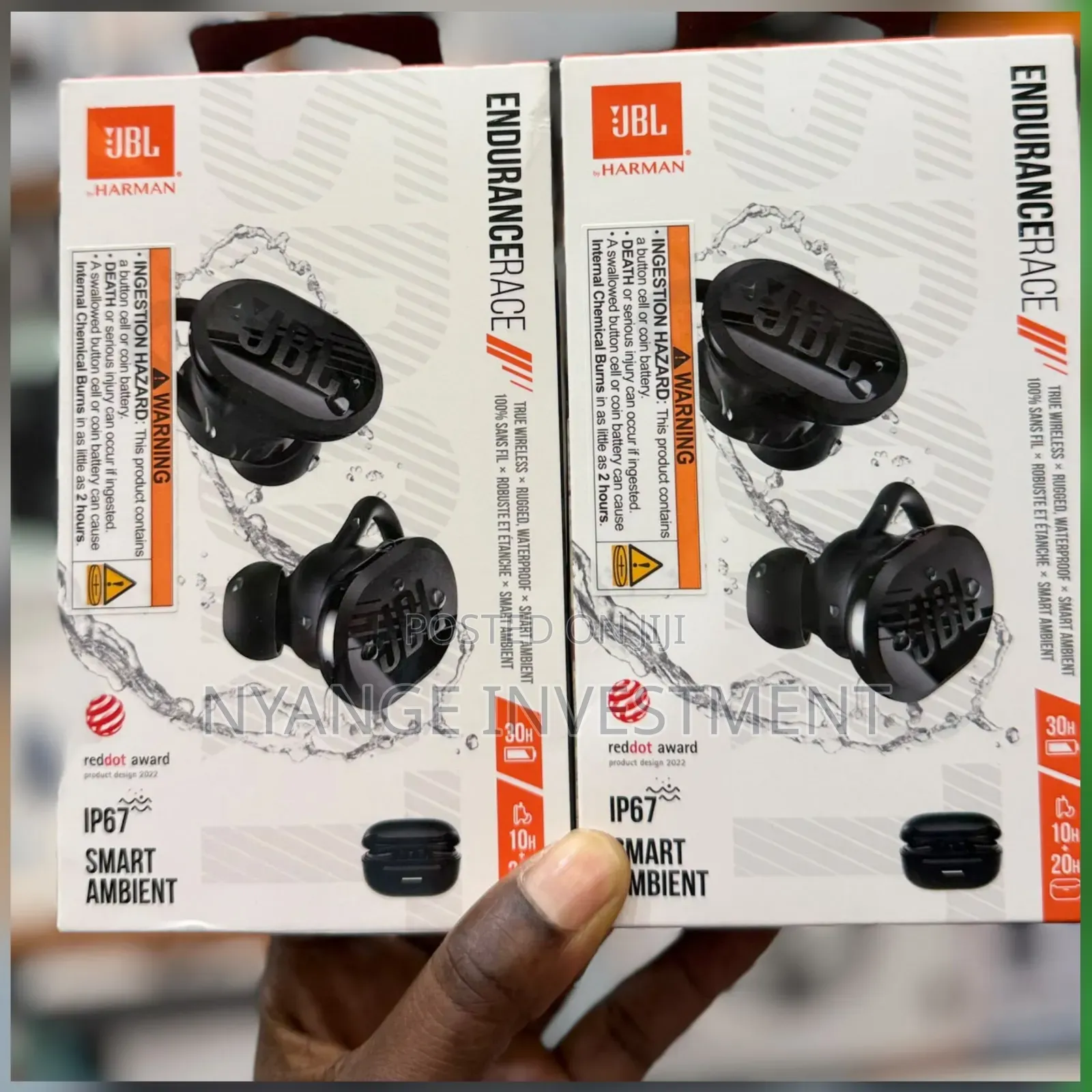 JBL Endurance Race 2 - Waterproof, Ports Wireless Earbuds With 4 Mics