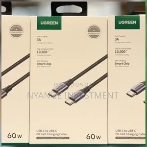 Ugreen Usb-C to Usb-C Cables Designed for Fast Charging at 60w.