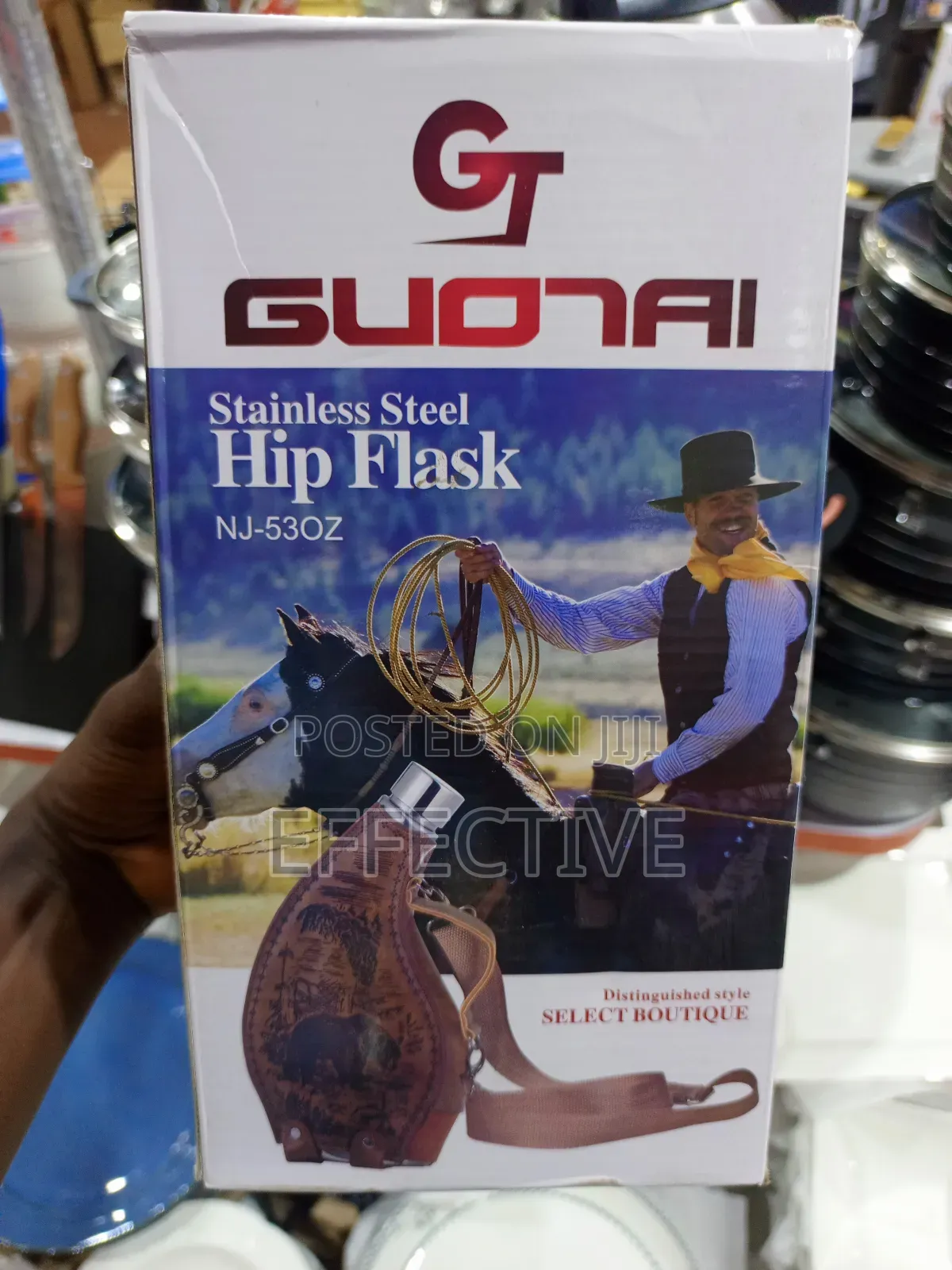Guonai Stainless Steel Hip Flask.