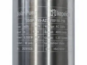 Solar Water Pump 750w 95m Head Deep Well Borehole 72v