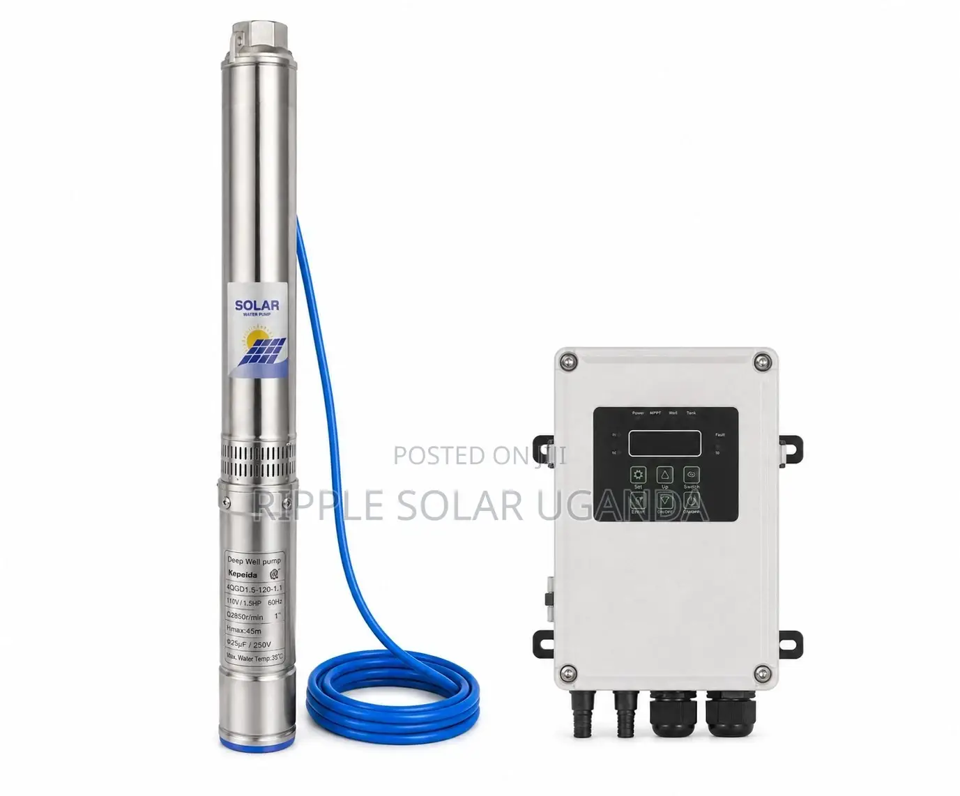 Solar Water Pump 750w 95m Head Deep Well Borehole 72v