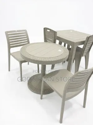Hotels Dining Table and Chairs Set(Graywish)