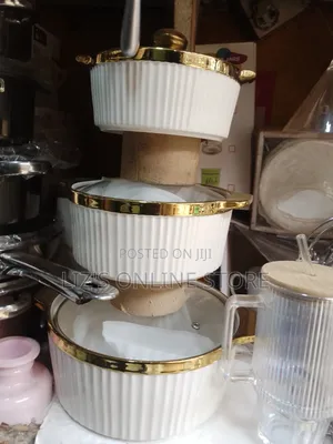 3-Piece Ceramic Soup Pot / Serving Bowl Set