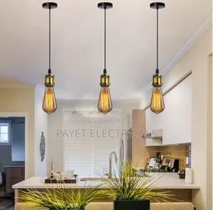 Pendant Lamp Holder With Filament Bulb
