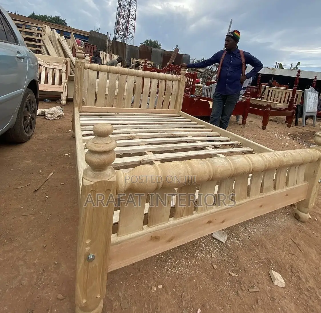 Handcrafted Solid Wood Bed Frame