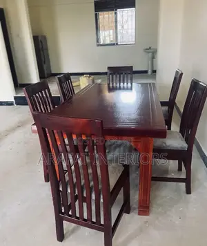 Beautiful Solid Wood 6-Seater Dining Table Set
