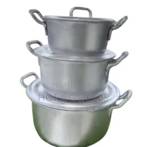 Dongolo Heavy Cooking Saucepan Set-3pc With Cover