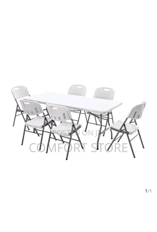 Executive White 6 Seater Dining Table and Chairs