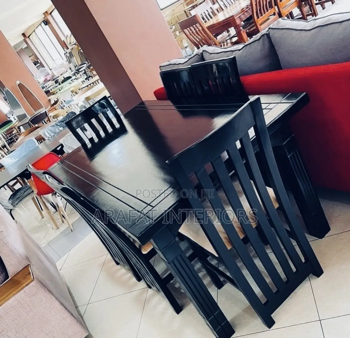  Fresh Arrival! Sleek Black Dining Set