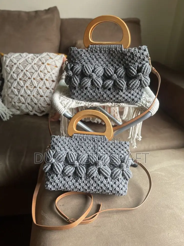 Handmade Macrame Shoulder Bag~Elegant and Stylish