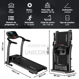 Foldable Electric Treadmill 7” Screen – Home Gym Fitness Machine