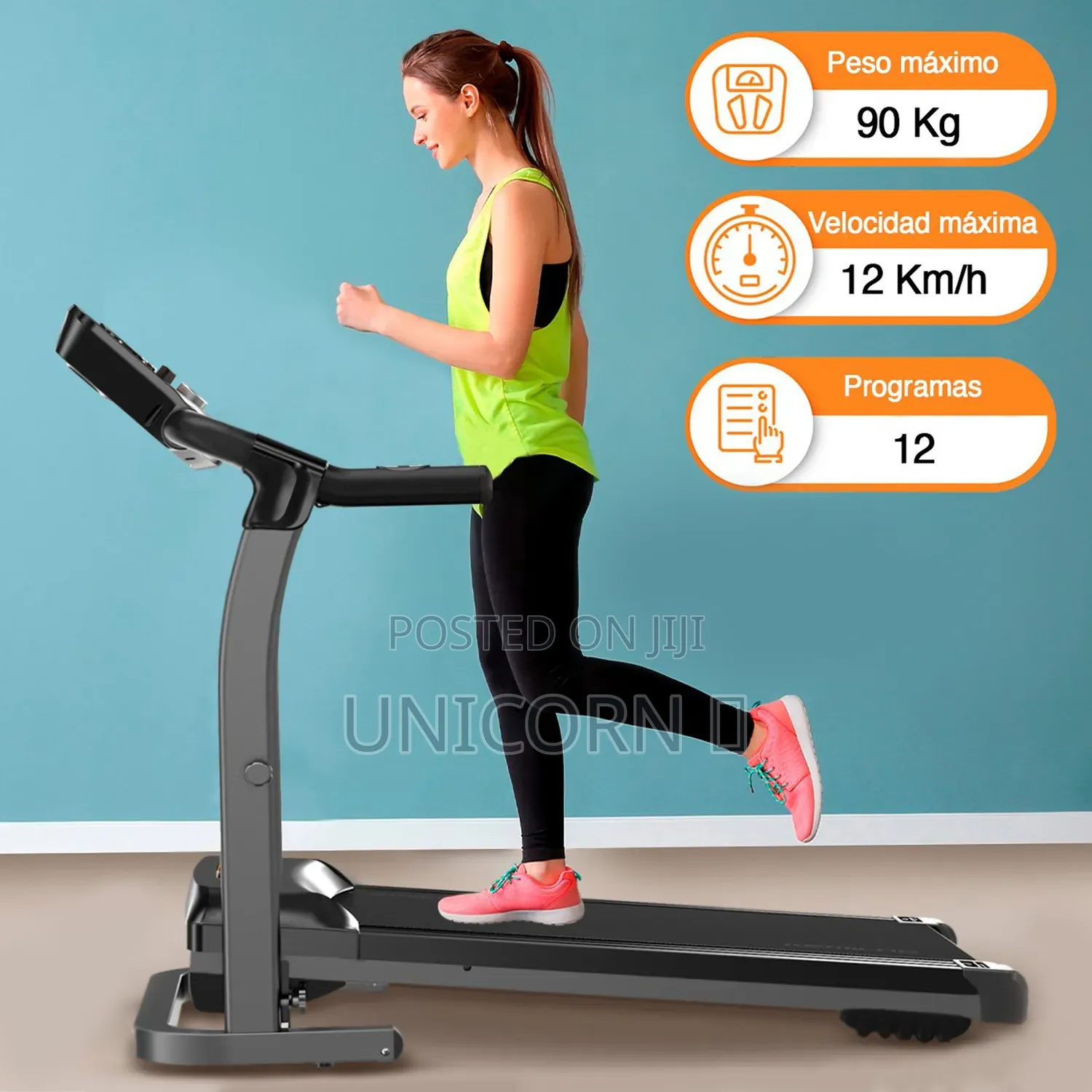Foldable Electric Treadmill 7” Screen – Home Gym Fitness Machine