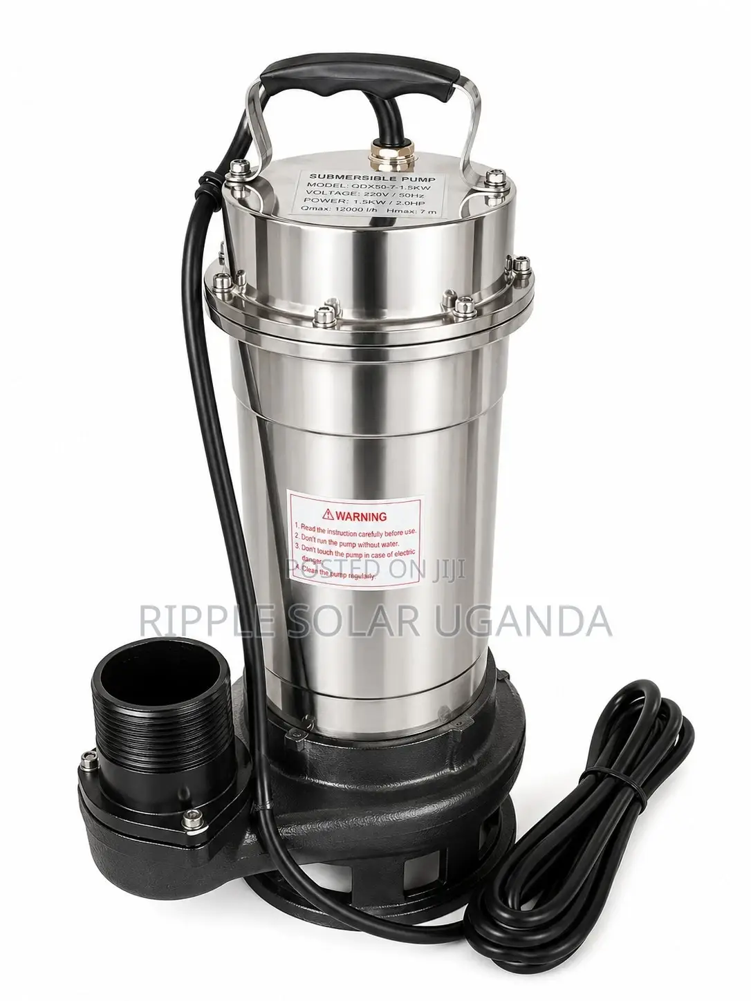 1500w AC Sewage Pump 15m Head 36000l/H 220v Submersible