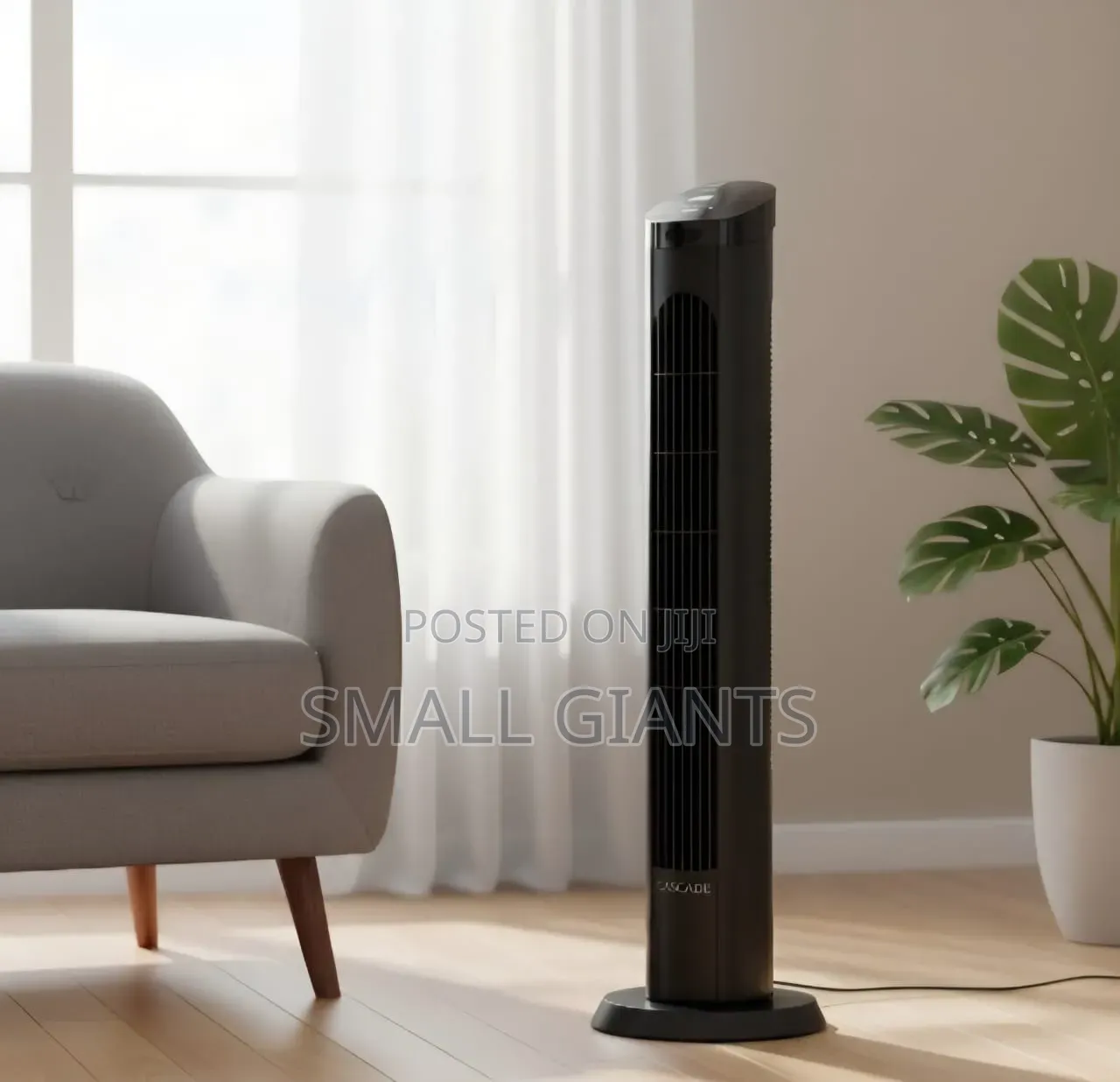 29-Inch Digiwave Branded Black Tower Fan.