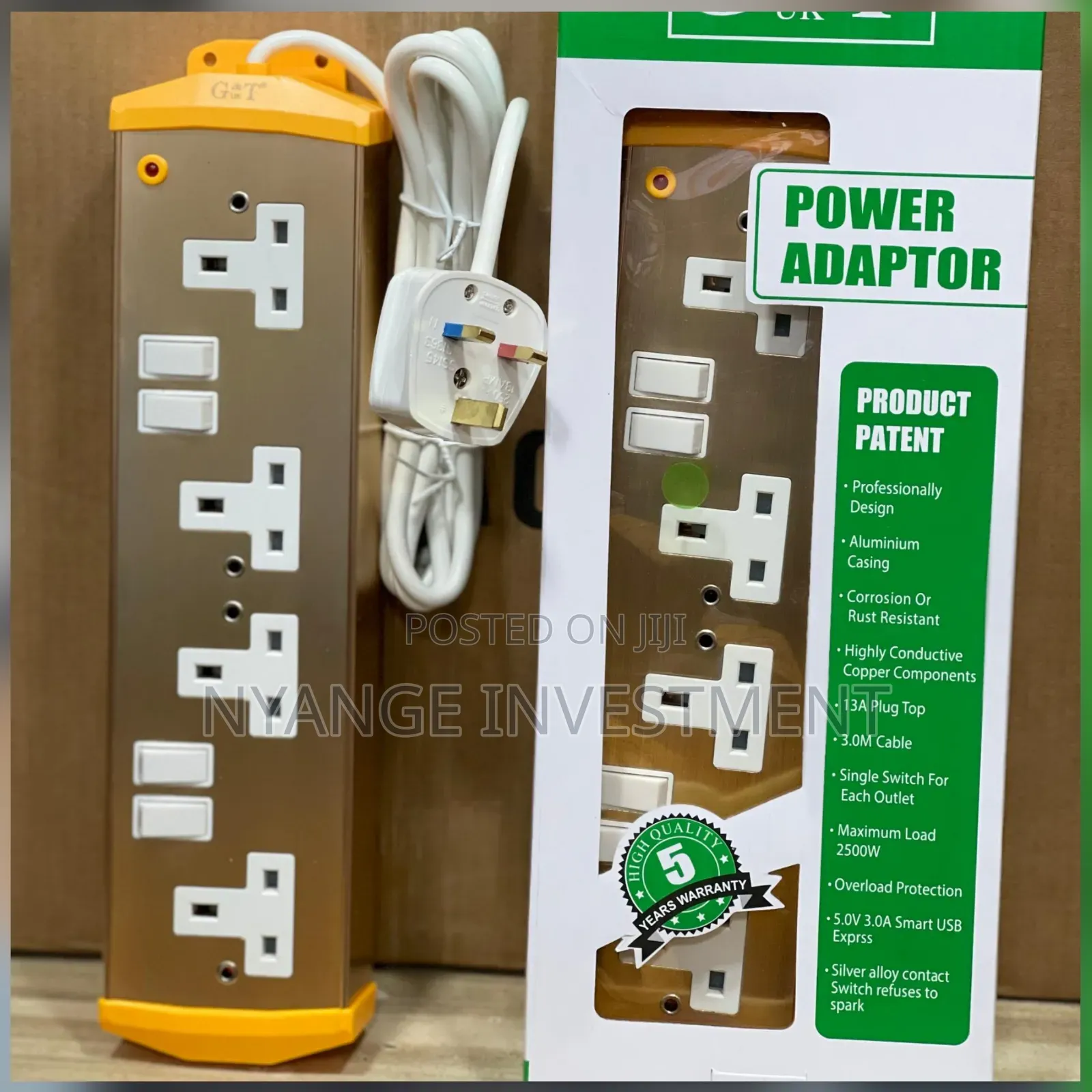 G T Uk 4 Way Power Adapter And Extension