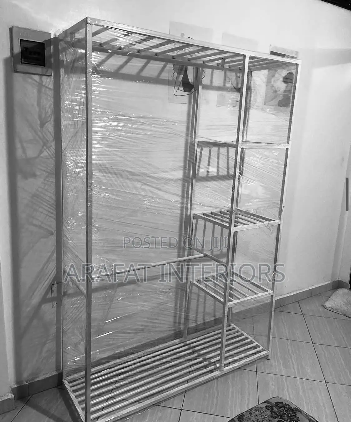 Brand New Silver Metal Wardrobe / Clothing Organizer!