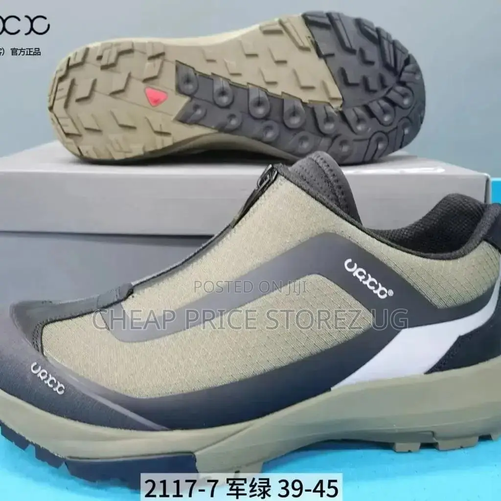 Olive Green Uaxo Brand Trail Shoes Feature a Distinct Front