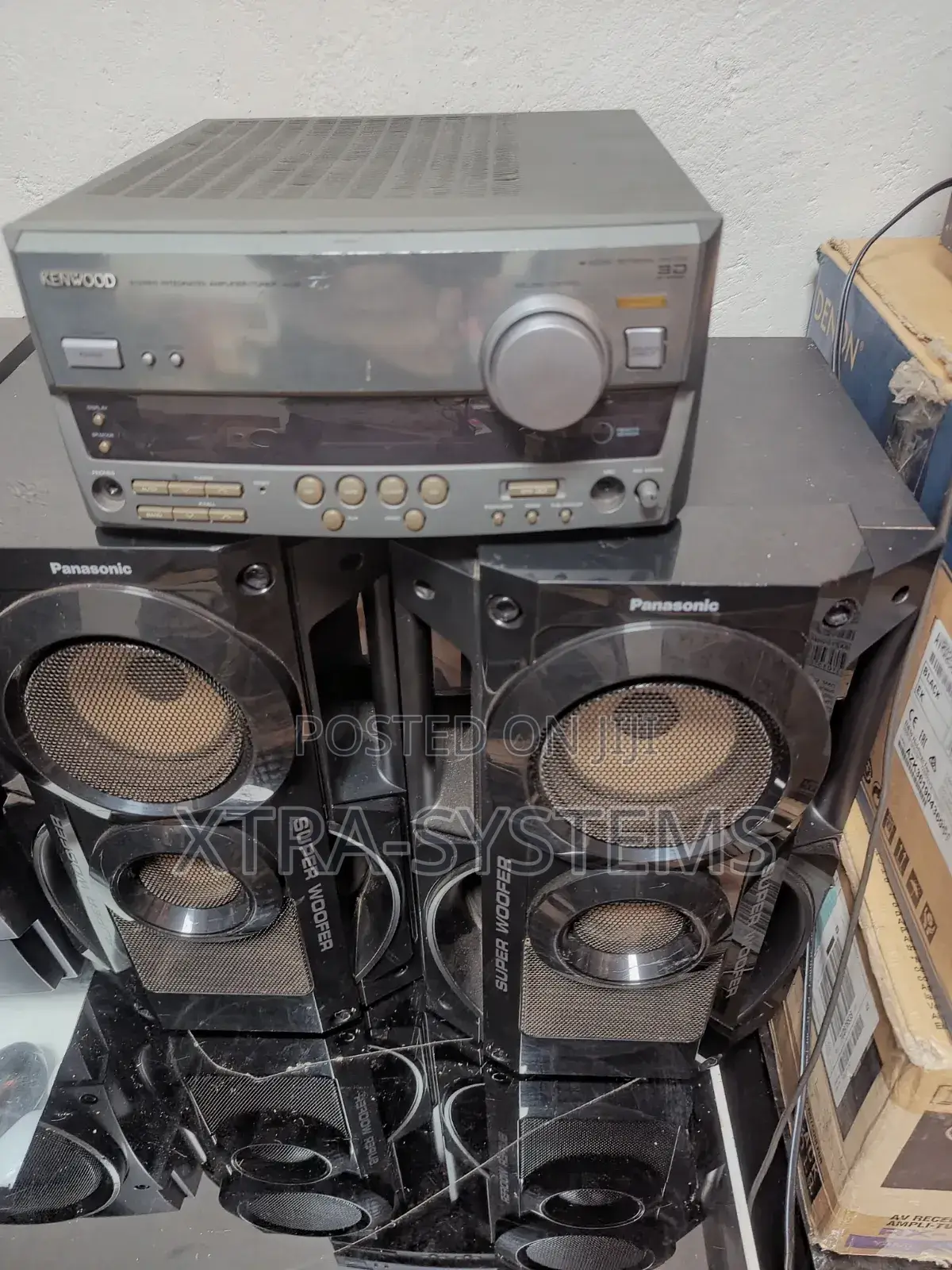 Powerful Kenwood Amplifier With Panasonic Super Woofer Speakers